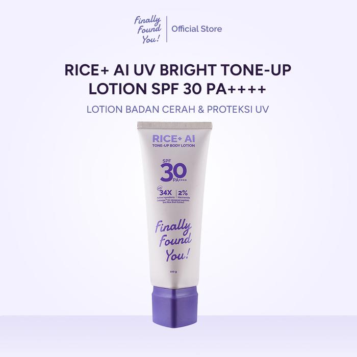 Karya Maharendra Innovation Finally Found You! RICE+ AI UV Bright Tone-Up Lotion SPF 30 PA++++