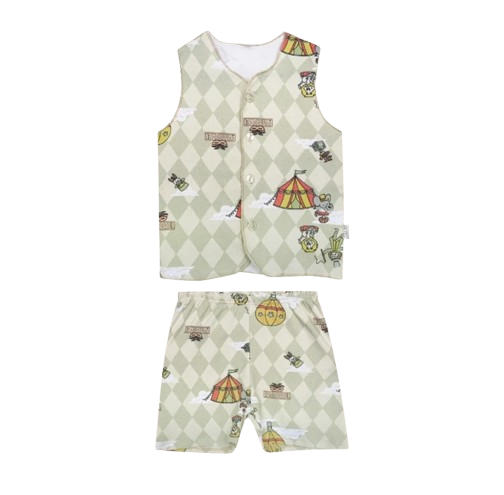Bohopanna Panna Sleeveless Set Baby Print 1