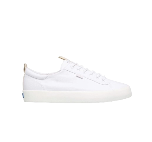 Keds Women's Kickback Canvas White ｜ WF66041