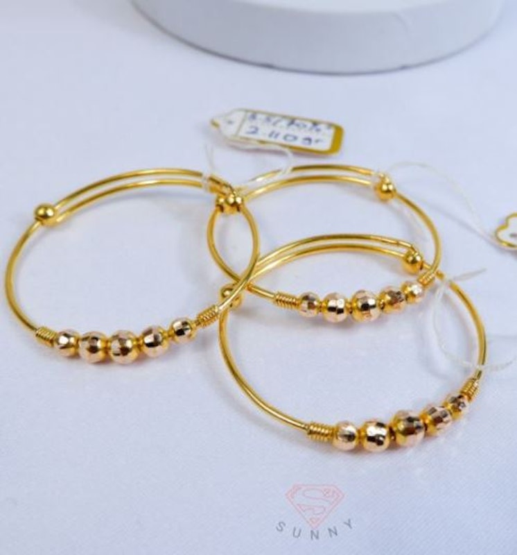 Gelang Bayi Serut Emas 4