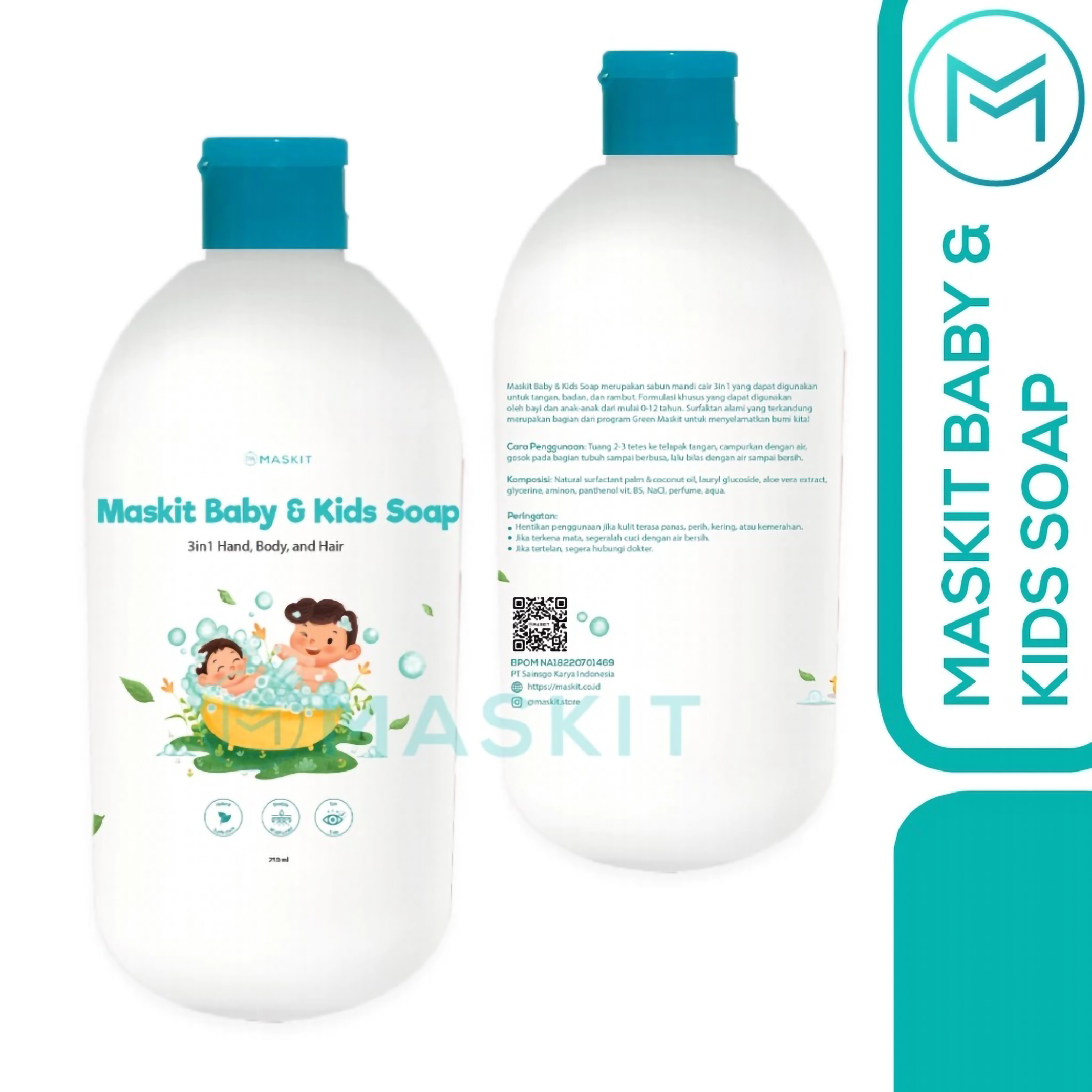 Sainsgo Karya Indonesia Maskit Baby Kids Hair & Body Wash