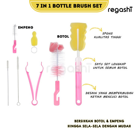  Regashi 7 in 1 Bottle Brush Set
