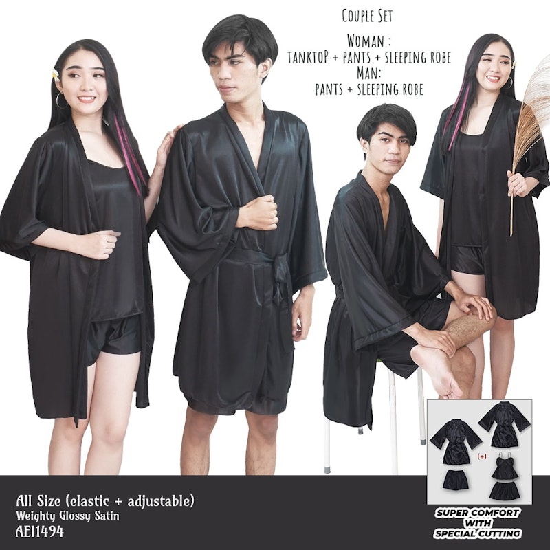 Baju Tidur Kimono Couple Satin 4