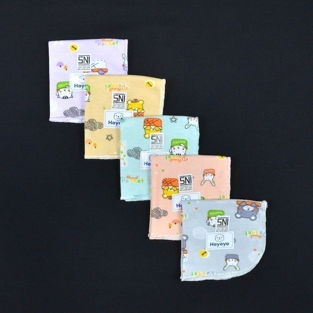 Hayayo Saputangan Bayi Motif Pastel