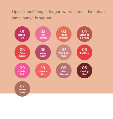 Marina Glow Ready Luscious Lipstick 10 Coralista Pica