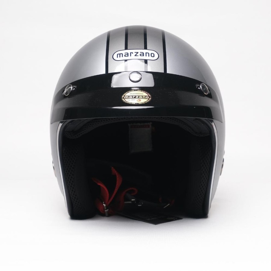 Marzano Helm Footstep Footwear x Marzano Helm Retro Seventys Silver