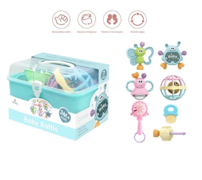 Gaudi Gaudi Baby Rattle Teether 7 pcs Box