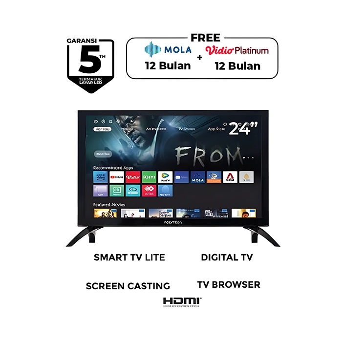 Hartono Istana Teknologi Polytron 24" Smart TV PLD 24CV1869