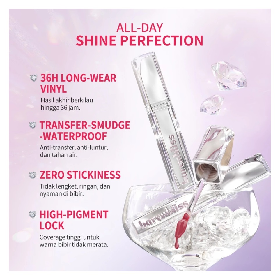 HEBE Beauty Style Barenbliss Aura Mood Transferproof Vinyl Lip Cream 518 Silent Touch