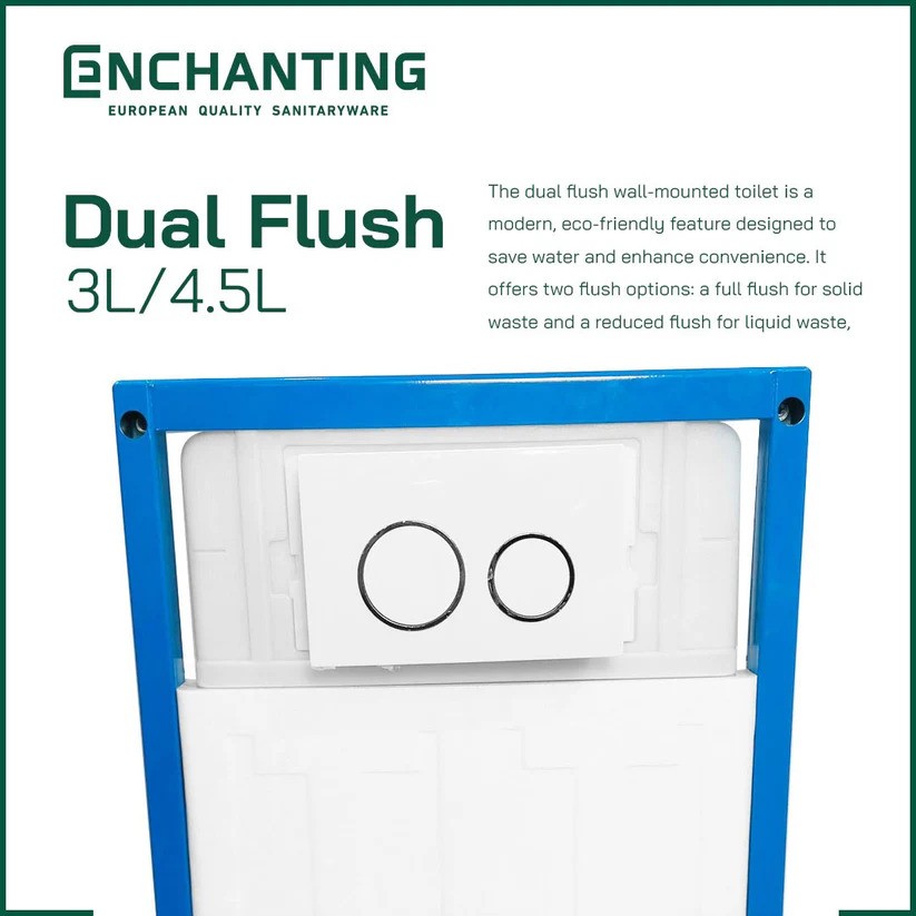 Bangunan Jaya Cemerlang Enchanting Wall Hung Toilet  E1365