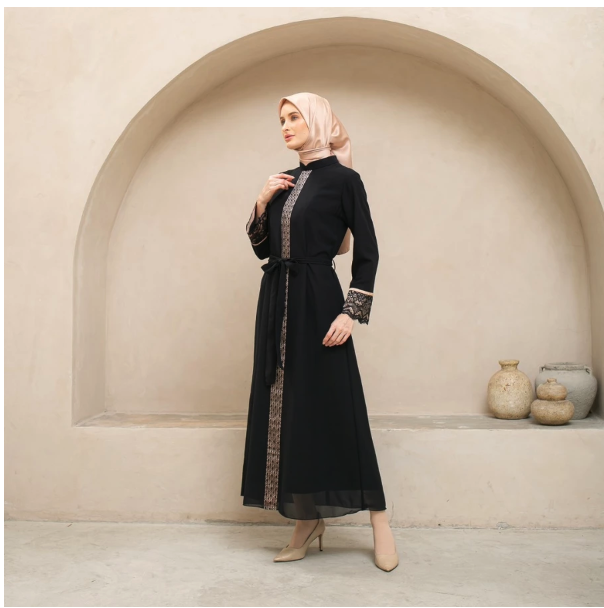 EPC Fashion EPC Gamis Noura Black Midnight Morocco Series