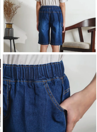  LuckyOne Soft Jeans 3/4 Anak Laki-Laki