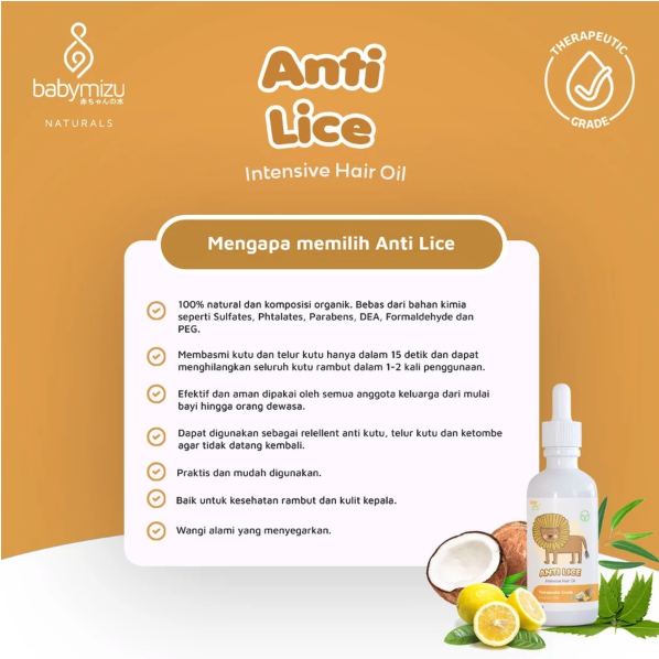BabyMizu Naturals Indonesia Babymizu Anti Lice Intensive Hair Oil