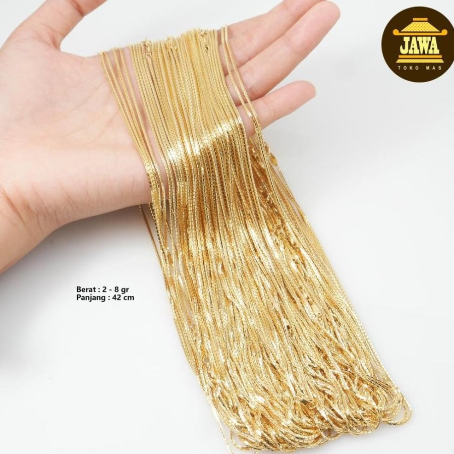 Toko Mas Jawa Kalung Polos Emas Santa Dewasa Kadar 10 Karat