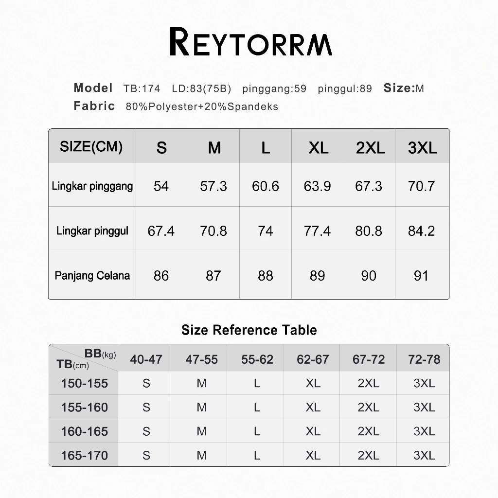  Reytorrm Legging Celana Olahraga Wanita  MT20