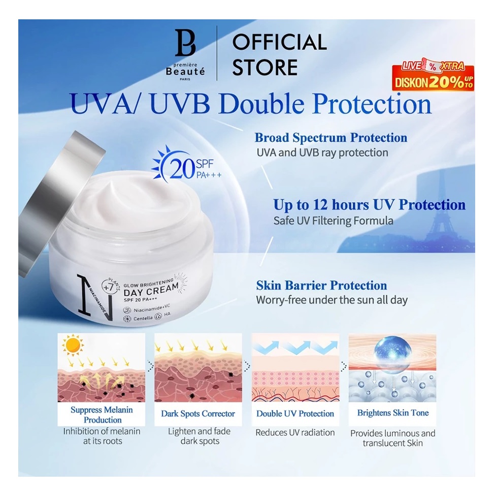 Premiere Beaute Kosmetik PREMIERE BEAUTE Glow Brightening Day Cream SPF 20 PA+++