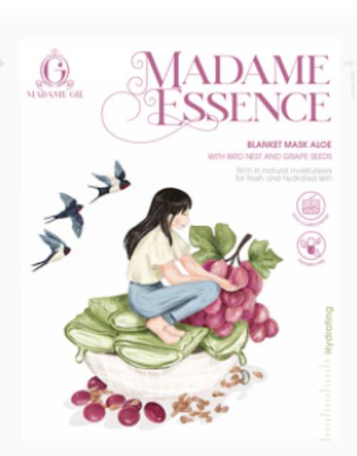 Madame Essence Blanket Mask Aloe with Bird Nest and Grapseeds 1