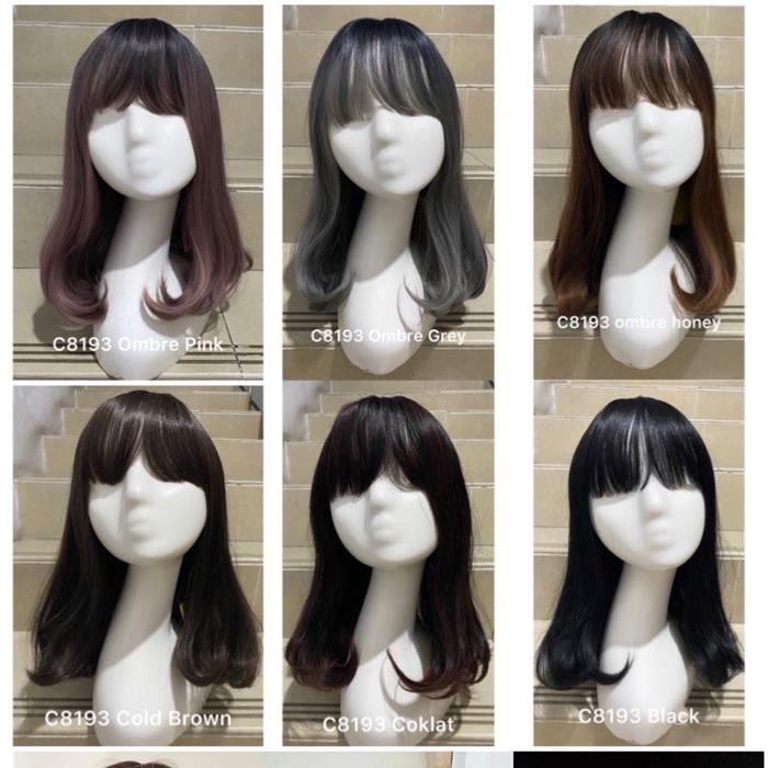  Full Wig Korean Blow 45 cm Cold Brown  C8193 