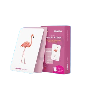 Gooroo by Kalale Flash Card Warna Gambar Hewan Air dan Darat 