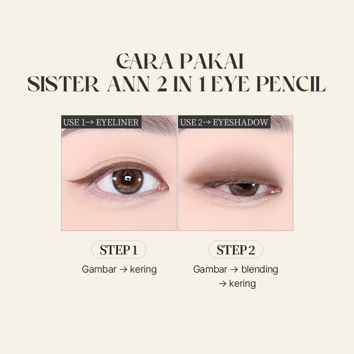 SISTER ANN Double Effect Waterproof Eyepencil 04 Glam Latte 5