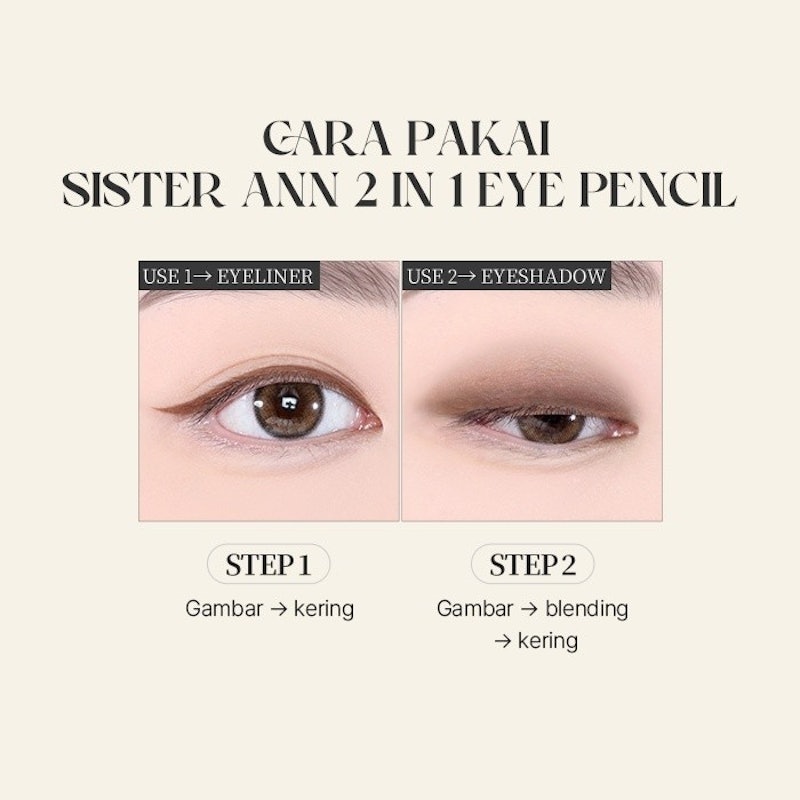 SISTER ANN Double Effect Waterproof Eyepencil 04 Glam Latte 5
