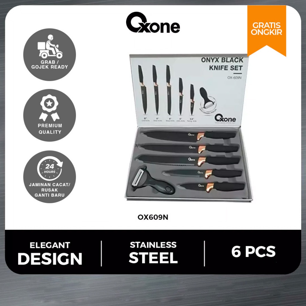 Octa Utama Oxone Set Pisau Dapur Stainless Steel OX609N