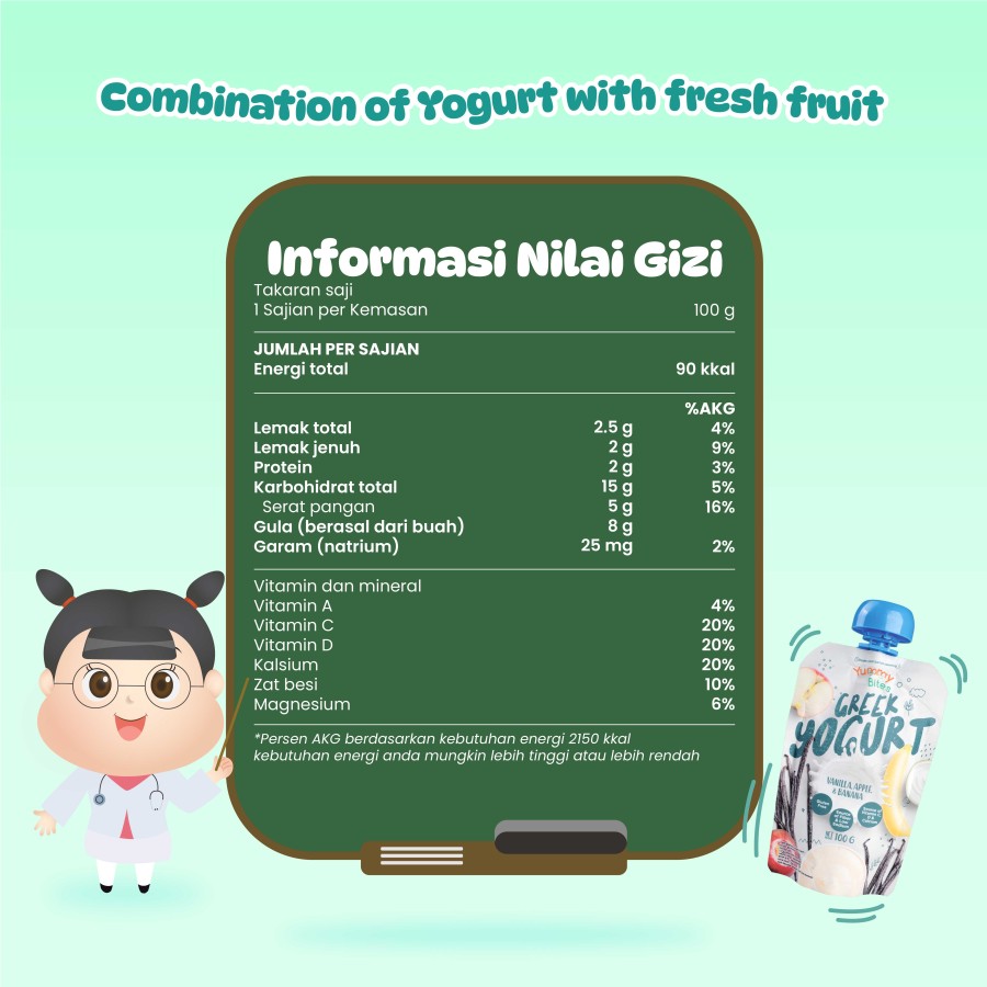 Yummy Bites  Yummy Bites Greek Yogurt Vanilla, Apple