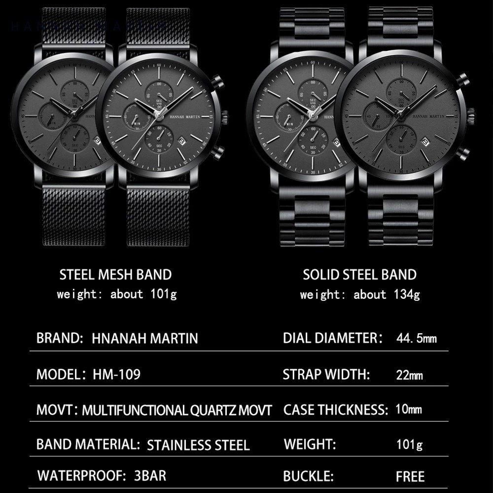  Hannah Martin Jam Tangan Pria 109-HH