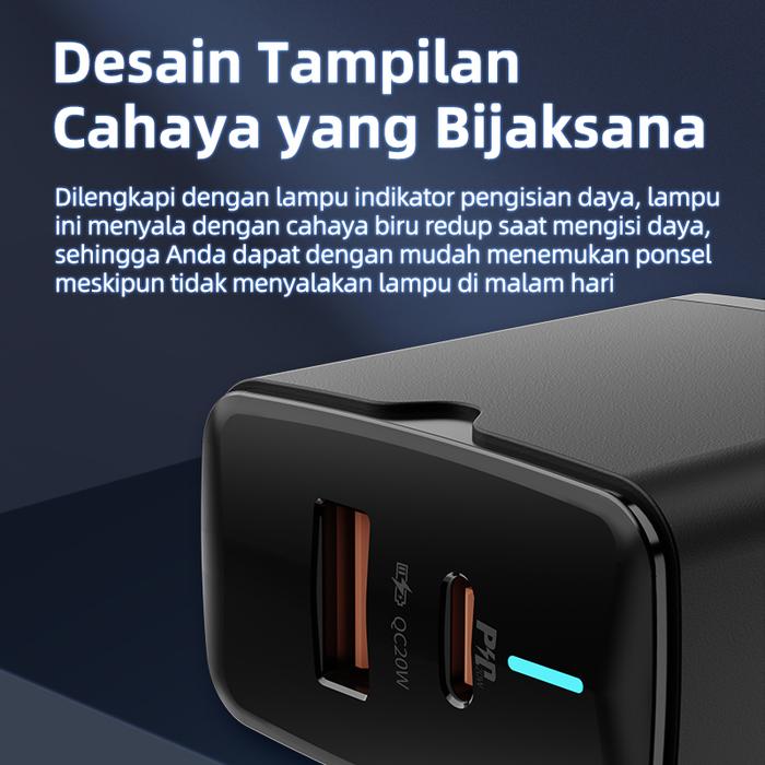  BASIKE Kepala Charger Type C+USB 40W AE103