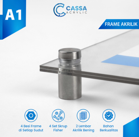 Cassa Acrylic Bingkai Poster Dinding Akrilik A1