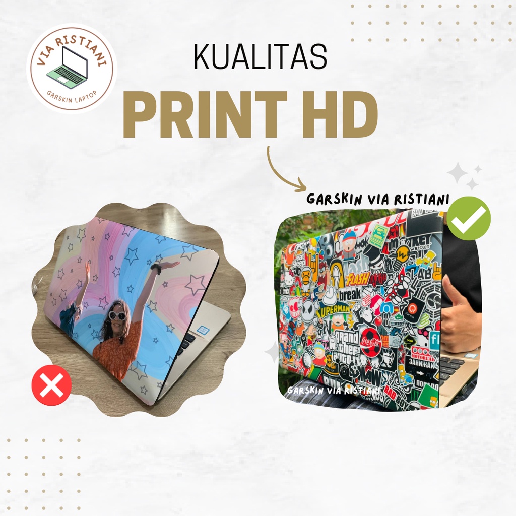 Stiker Laptop CUSTOM Garskin Anti Gores Cover / Full Laptop