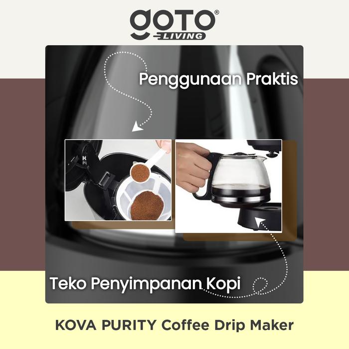 Pilar Niaga Makmur KOVA Purity Coffee Drip Maker 600 ml Black