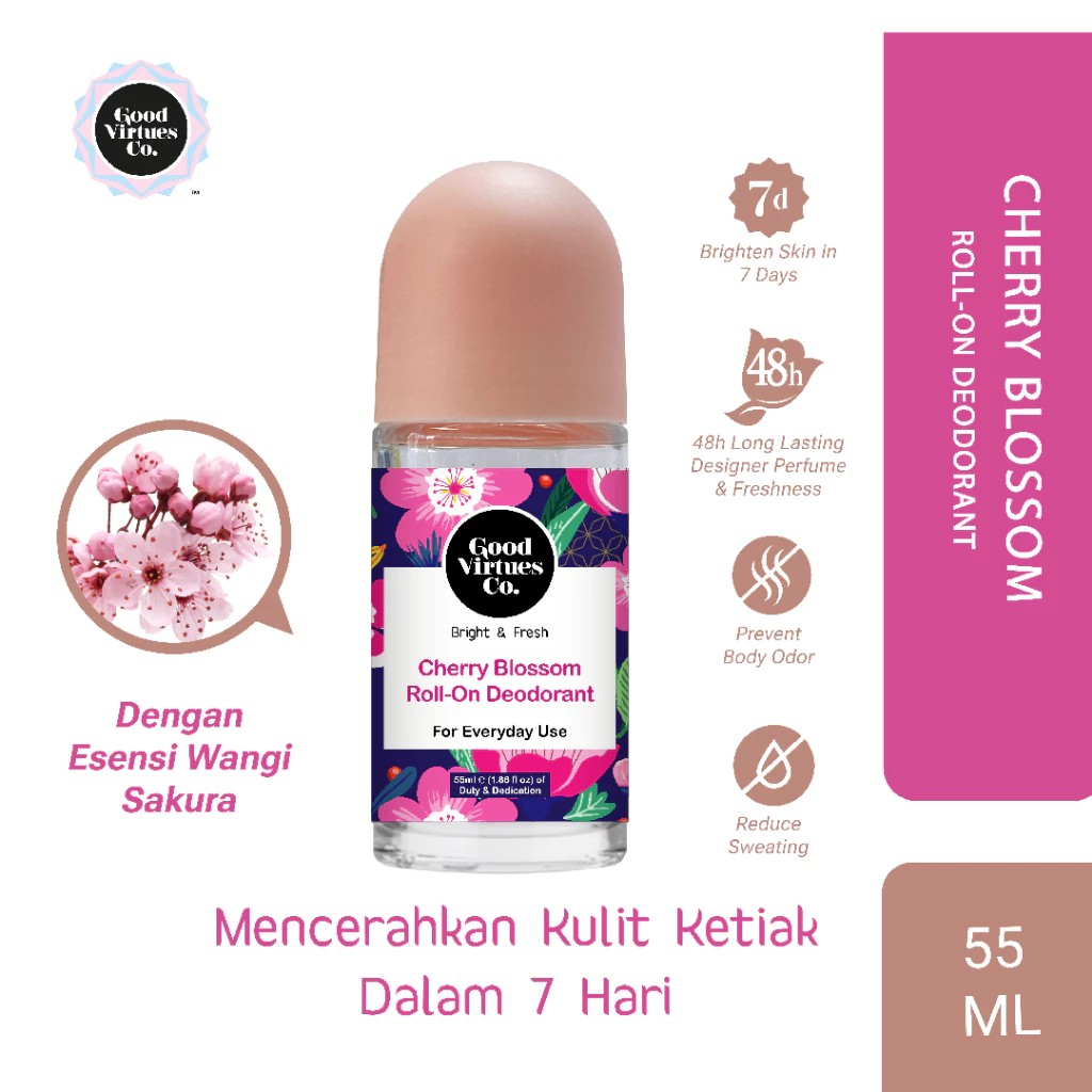Good Virtues Co. Good Virtues Co. Cherry Blossom Roll On Deodorant 