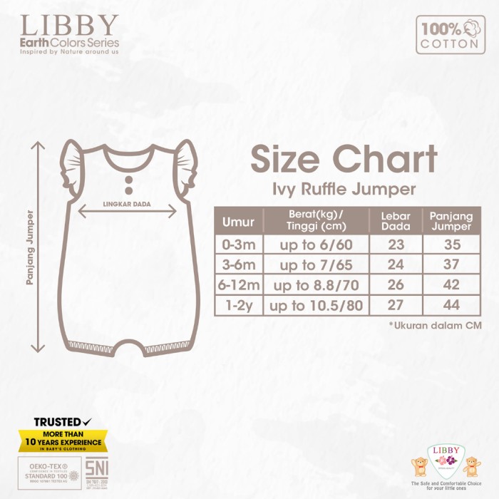 CV Alpinika Unggul Libby Jumper Bayi Perempuan Ruffle Motif Ivy