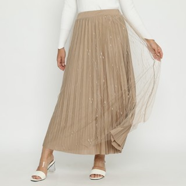 duapola Tulle Fiber Maxi Skirts Basic Colors