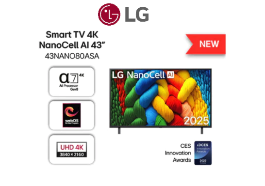 LG Smart TV 4K 43 Inci NanoCell AI 43NANO80ASA