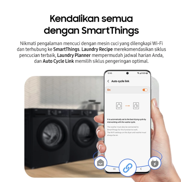 Samsung Electronics Samsung Bespoke AI Front-load Washer AI Ecobubble™ 10kg WW10DG6U34LBSE