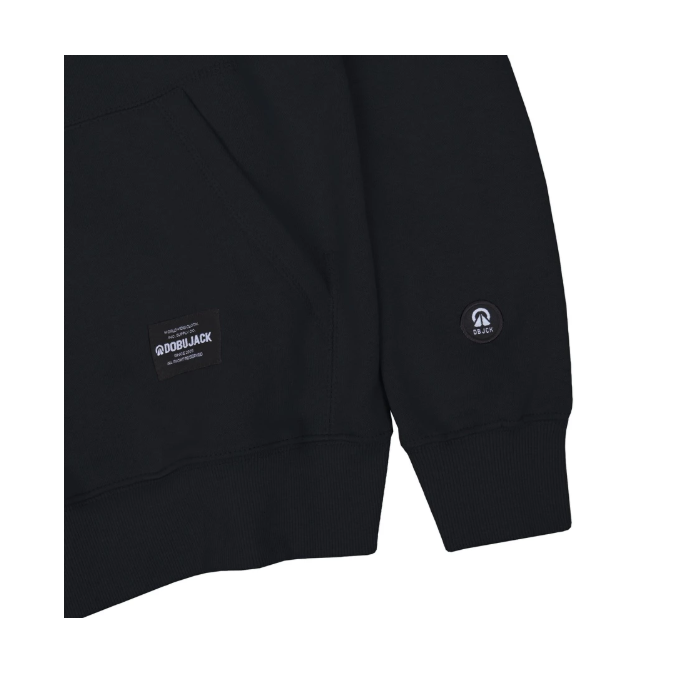Dobujack Dobujack Little Logo Black On Black Hoodie