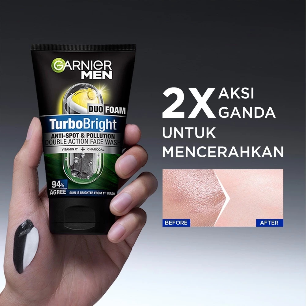 Loreal Indonesia Garnier Men Turbo Bright Super Duo Foam