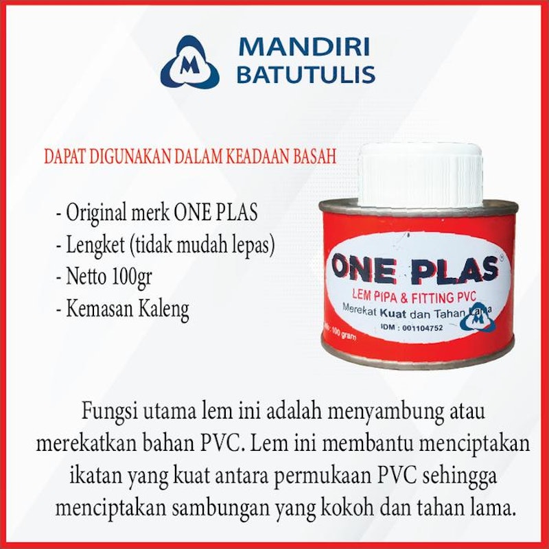 ONE PLAS Lem Pipa & Fitting PVC 3