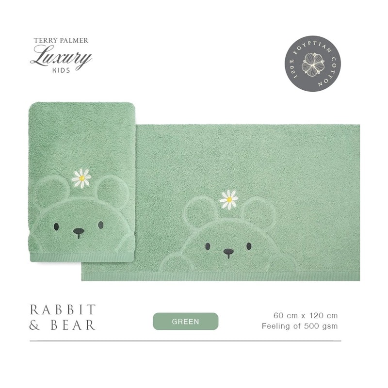 Terry Palmer Luxury Kids Handuk Bayi Rabbit & Bear 2