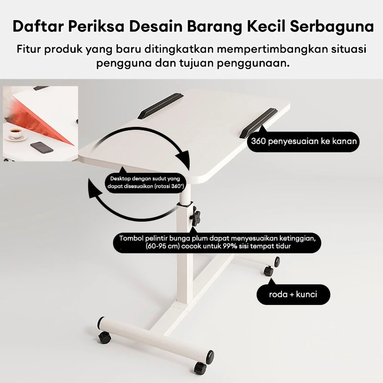 BMZAR  BMZAR Meja Laptop Adjustable