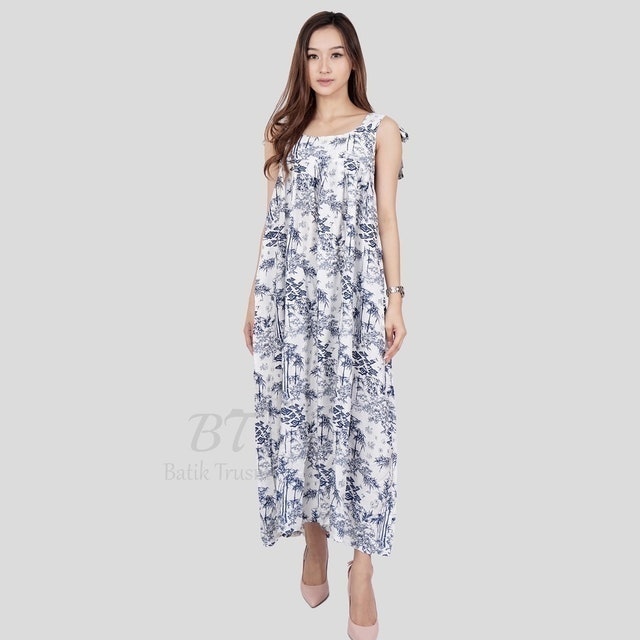 Batik Trusmi Dress Daster Yukensi DWS Mega Mendung