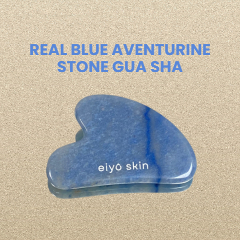 Eiyo Skin Real Blue Aventurine Stone Guasha