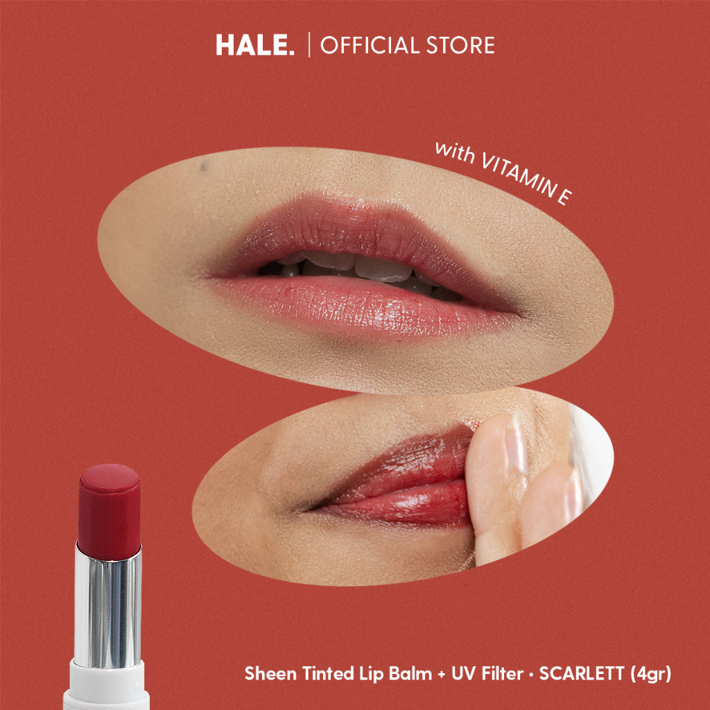  HALE. Sheen. Tinted Lip Balm + UV Filter Scarlett