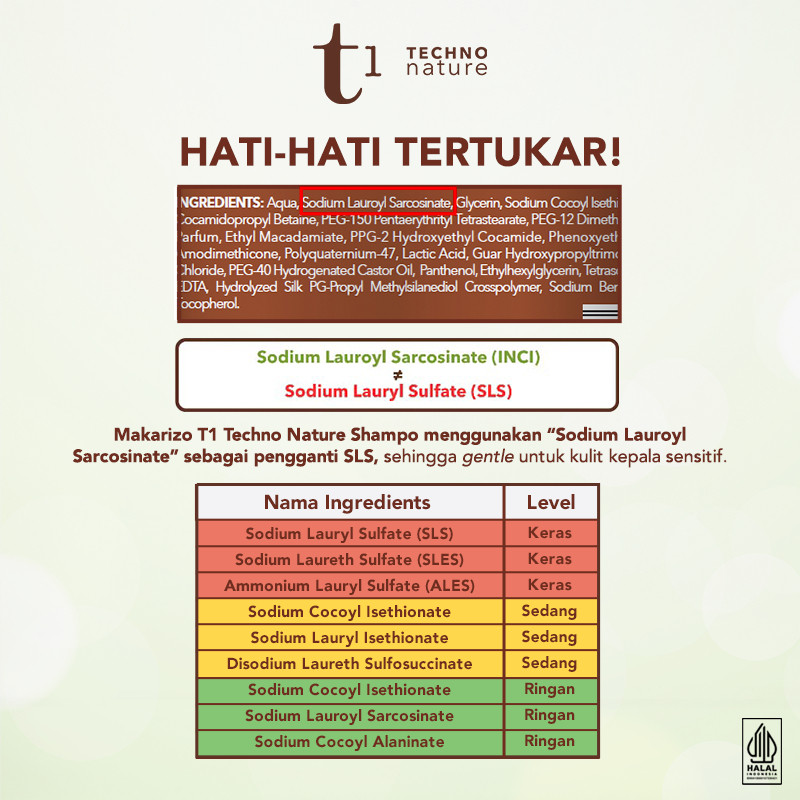 Akasha Wira Internasional Makarizo T1 Techno Nature Equalizer Shampoo