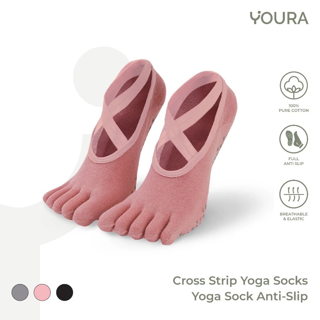 YOURA Kaos Kaki Olahraga Anti Slip Dewasa