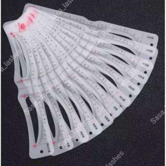 Eyebrow Ruler Set 12 Pcs
