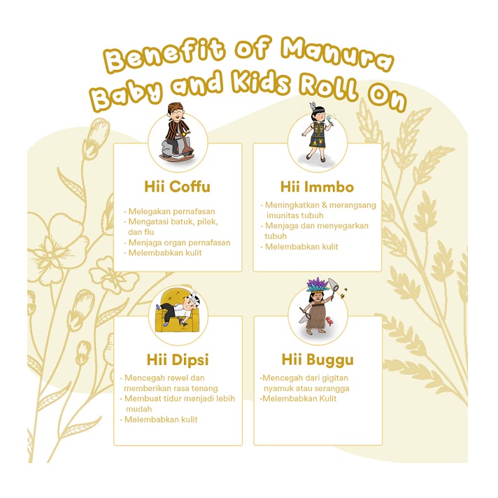 Manura Botanical Manura Baby and Kids Oil Aromatherapy Roll On (Hi Immbo)