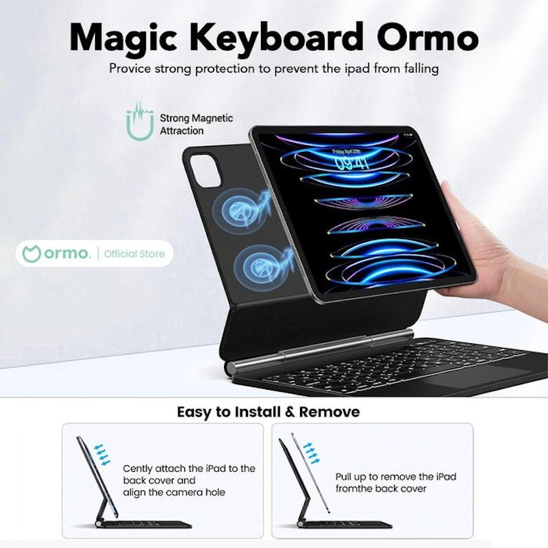 Ormo Magic Keyboard for iPad Mini 6/7 2
